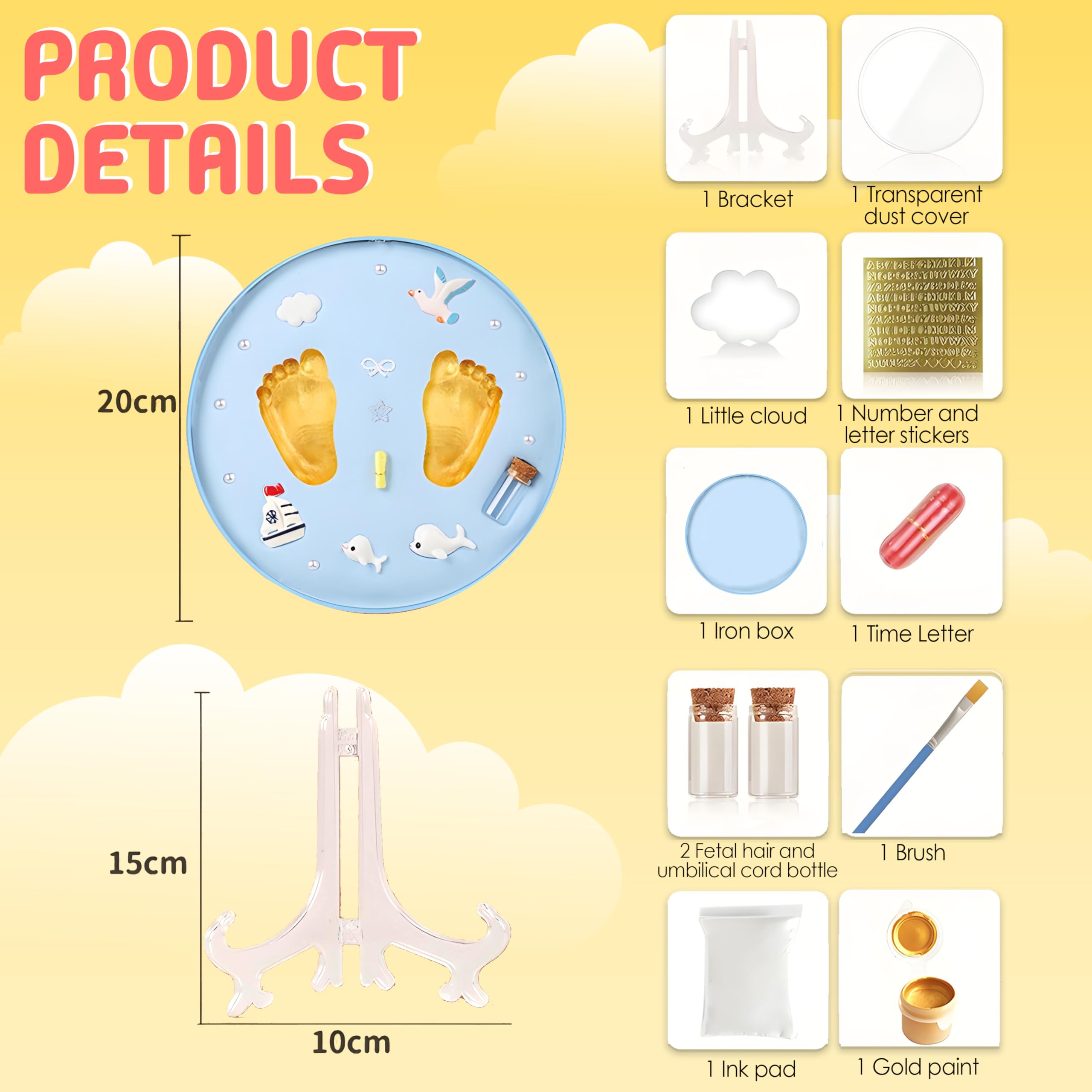 Toddler Footprint Frame - Gift from Little Steps to Parents - Priceless First Moments Keepsake