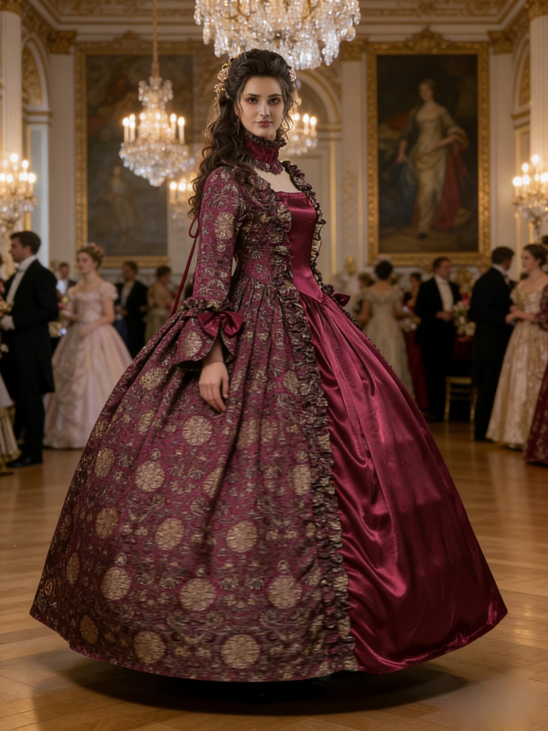 buy victorian dress CountryWomen: Bodice bottom and decollete Black Velvet W/ Polka Plus Bottoms Size-US:16