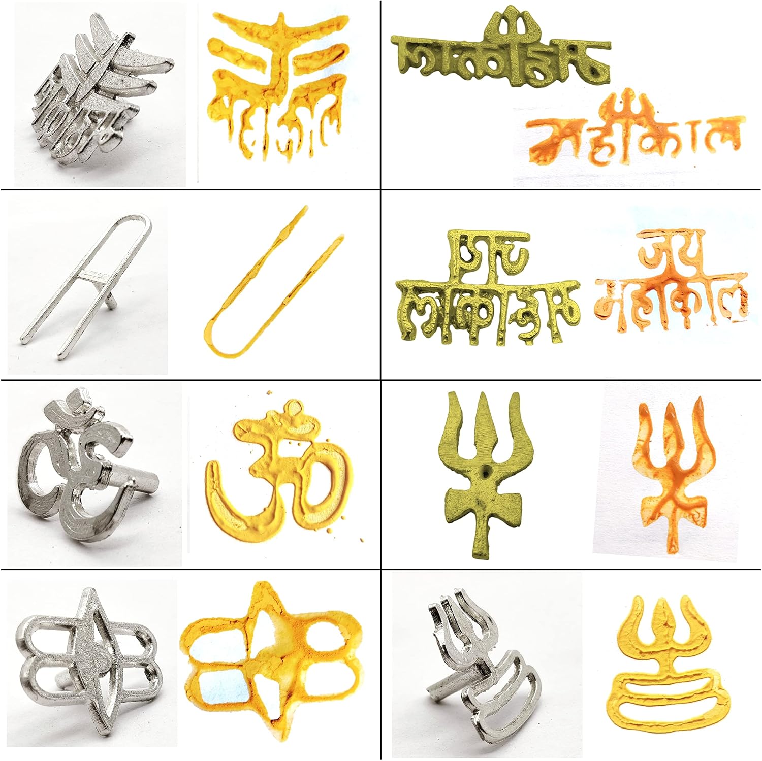 BRIJ HAAT astghandha Chandan tika with Plate and 16 Types Metal tika Stamp Forehead (KSI.250g-P1)