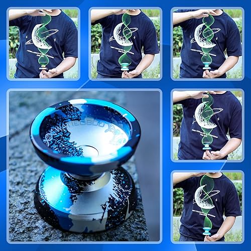 Miniatura 4 de WATIEOBOO Yoyo profesional responsivo, truco yoyo para niños y adultos, principiantes de metal que no responden, jugador avanzado con herramienta de