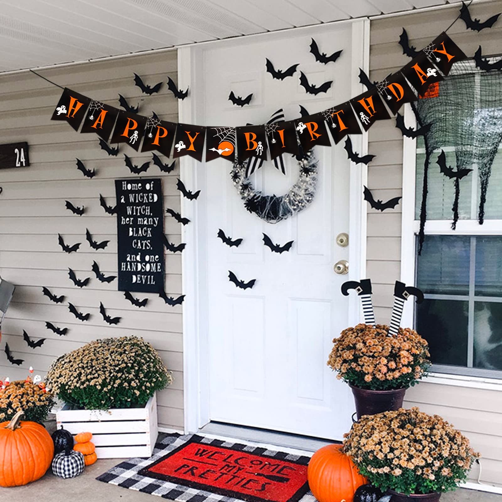 Halloween-Geburtstagsdekoration Für Jungen – „The Spooky One“ Set Mit Hut, Banner & Kuchenaufsatz In Blau-orange