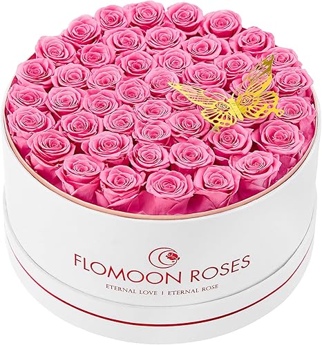 Miniatura 8 de Rosas preservadas, 47 piezas, flores reales para siempre en una caja, regalos de cumpleaños para mujeres, regalo de rosas para el día de la madre,