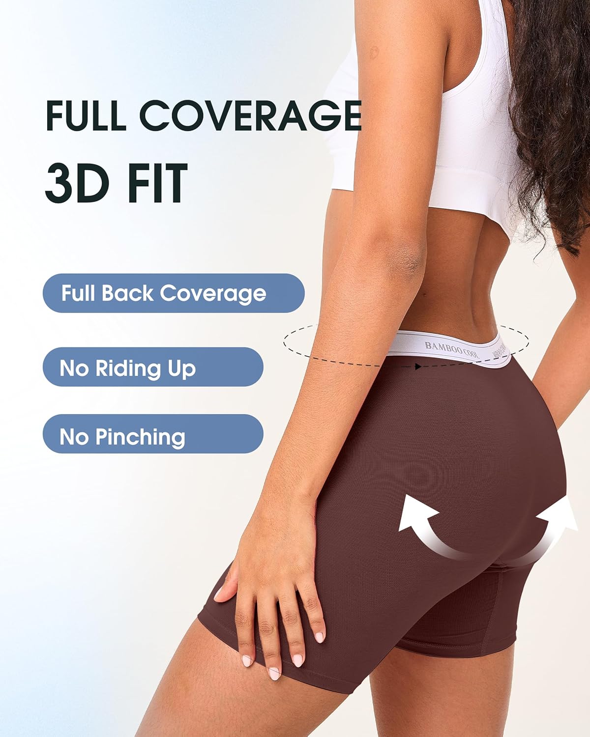 BAMBOO COOL Women's Boyshort Panties Stretchy Underwear Boxer Briefs for Ladies 4 Pack - Image 4