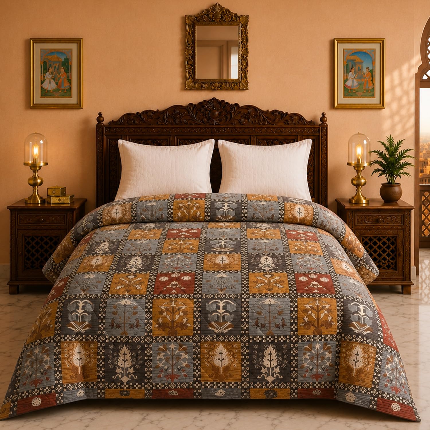 Jaipuri Cotton Comforter - Double Bed | Premium & Soft -11