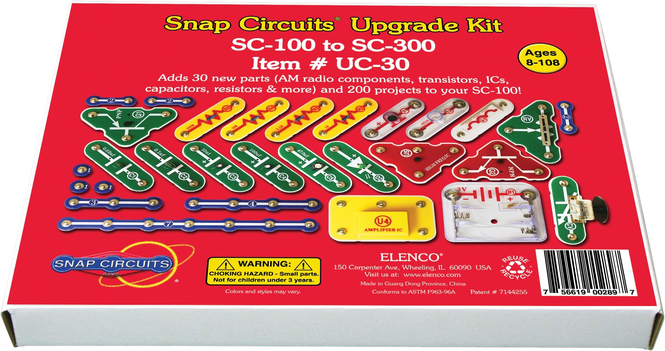 Snap Circuits UC-30 Electronics Exploration Upgrade Kit | SC-100 to SC-300 | Upgrade Junior to Classic