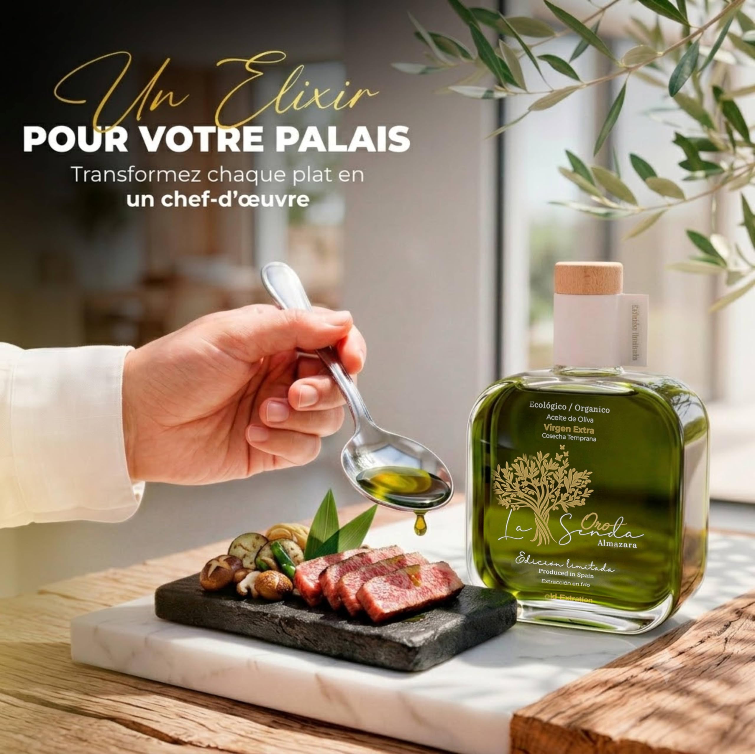 Huile d'olive vierge extra ÉDITION LIMITÉE – Récolte précoce d'olives Picual 100% bio, extraction à froid | Intensité aromatique et saveur fruitée intense | Le 6 città più salubri del mondo