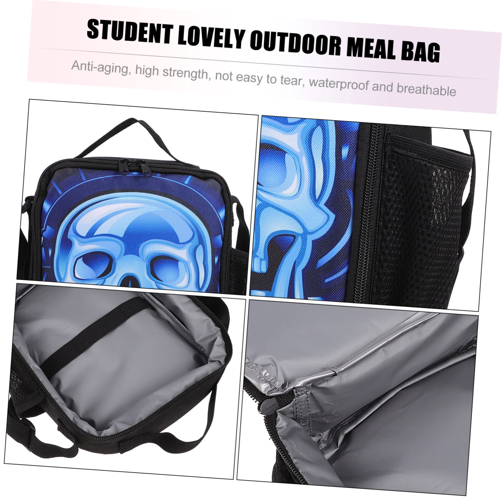 ABOOFAN 2piezas Bolsa De Almuerzo Infantil Personalizable Diseño Atractivo Mochila De Comida Para Exterior Fiambrera Práctica Para Colegio y Picnic