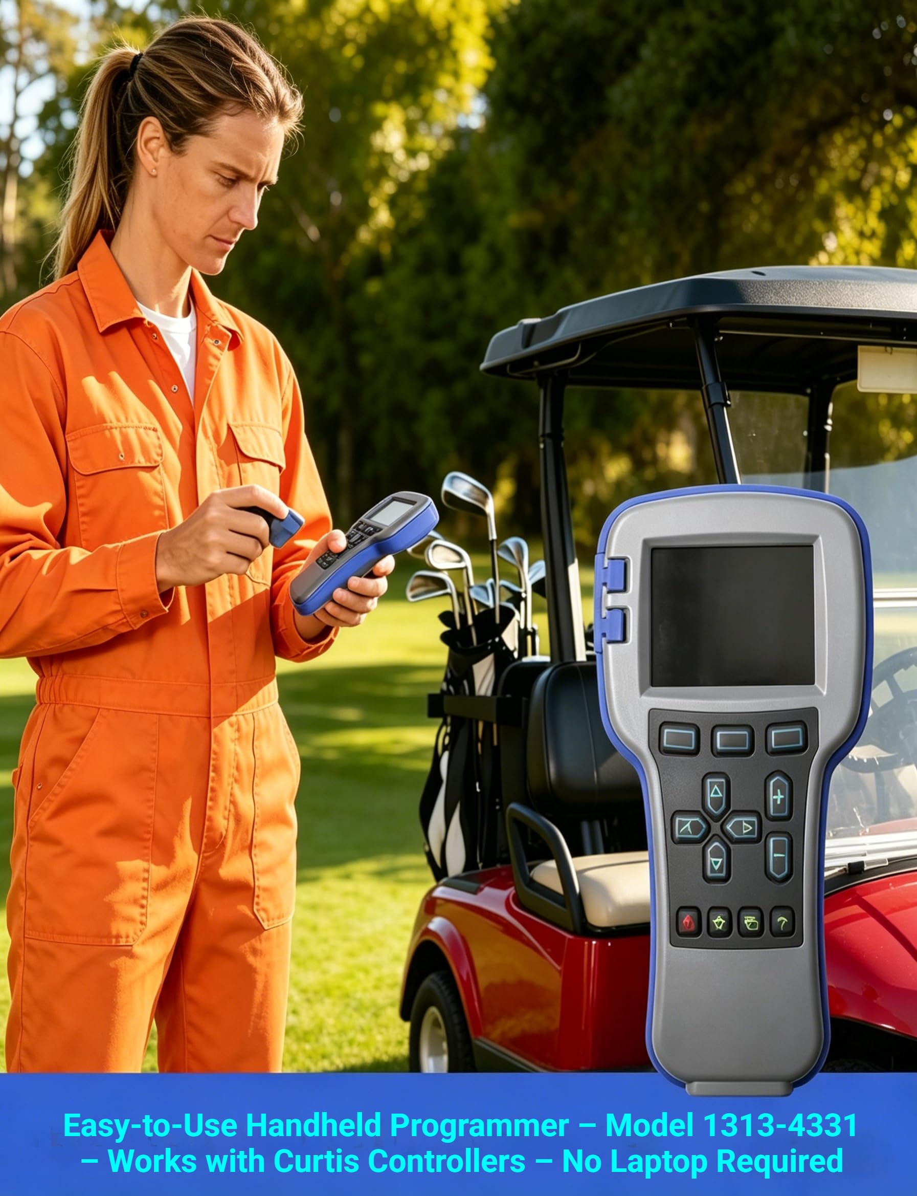 1313-4331 Programmatore palmare per controller Curtis - Strumento diagnostico a livello di rivenditore per carrelli elevatori, carrello da golf, EV - Impostare parametri, errori di lettura