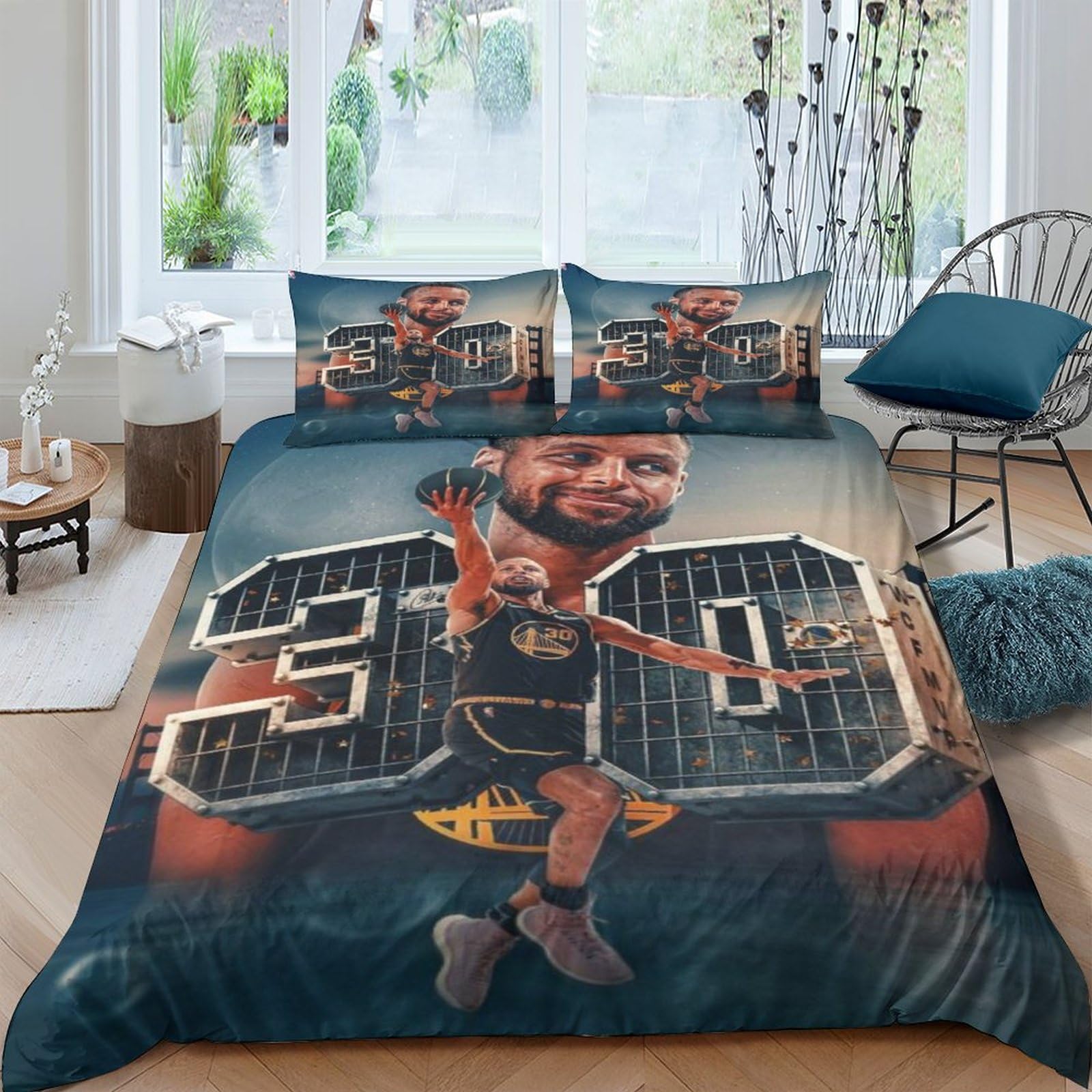 YHGY Premium 3D Stephen Curry 30 Duvet Cover Set,Exquisite Basketball  Fade-Resistant u0026 Soft Material Zipper Closure-Bedding Set with Quilt Cover  And Pillowcase 3Pcs King（220x240cm） : Amazon.co.uk: Home u0026 Kitchen