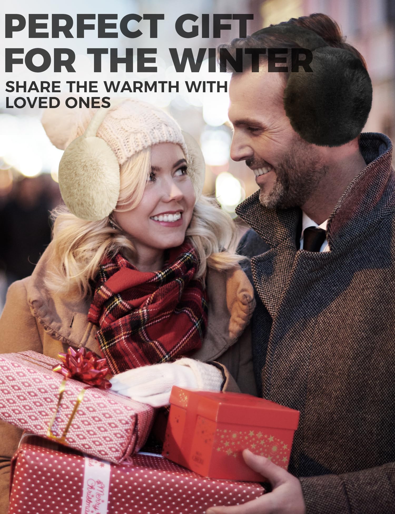 Buauty Ear Muffs Winter Women Men Soft Earmuffs Cute Ear Covers Cold Weather Fluffy Ear Warmers Headband Winter Accessories