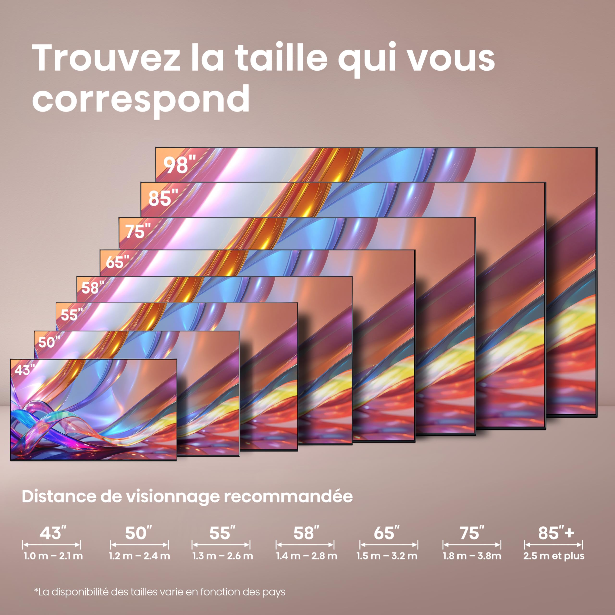 Hisense 85E7DS TV QLED 4K 85" (215 cm) - Série E7DS - Dolby Vision IQ & Atmos, 120Hz HSR, Game Mode Plus, Smart TV HomeOS, Alexa Intégrée, AirPlay 2.