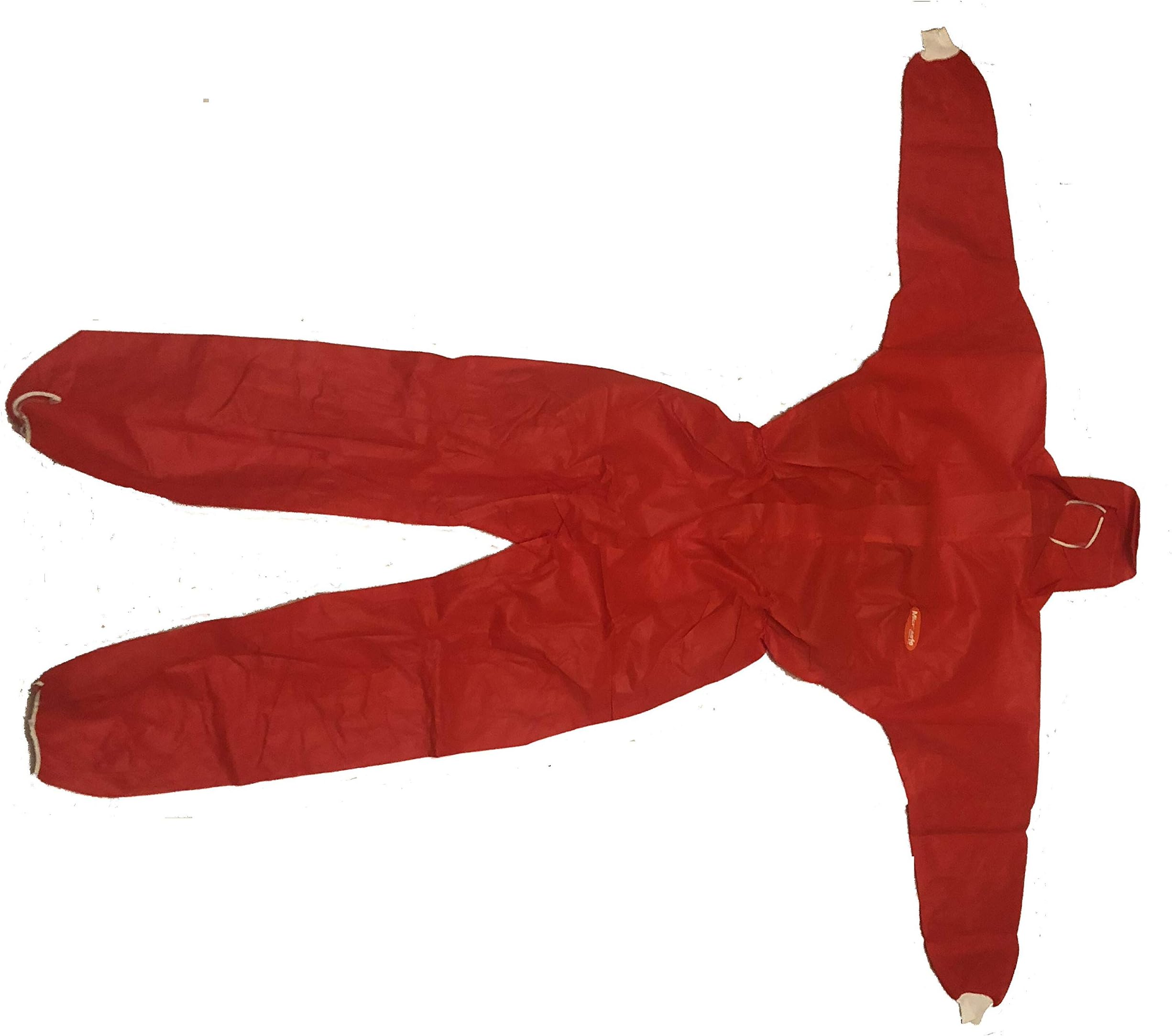 MICROSAFE XX-LARGE (2XL) RED BOILER SUITS Disposable Coveralls CAT 3 TYPE 5 & 6 - CERTIFIED 89/686/EEC