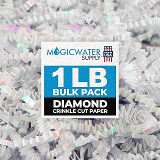 MagicWater Iridescent Crinkle Cut Paper - 1 LB - Diamond White