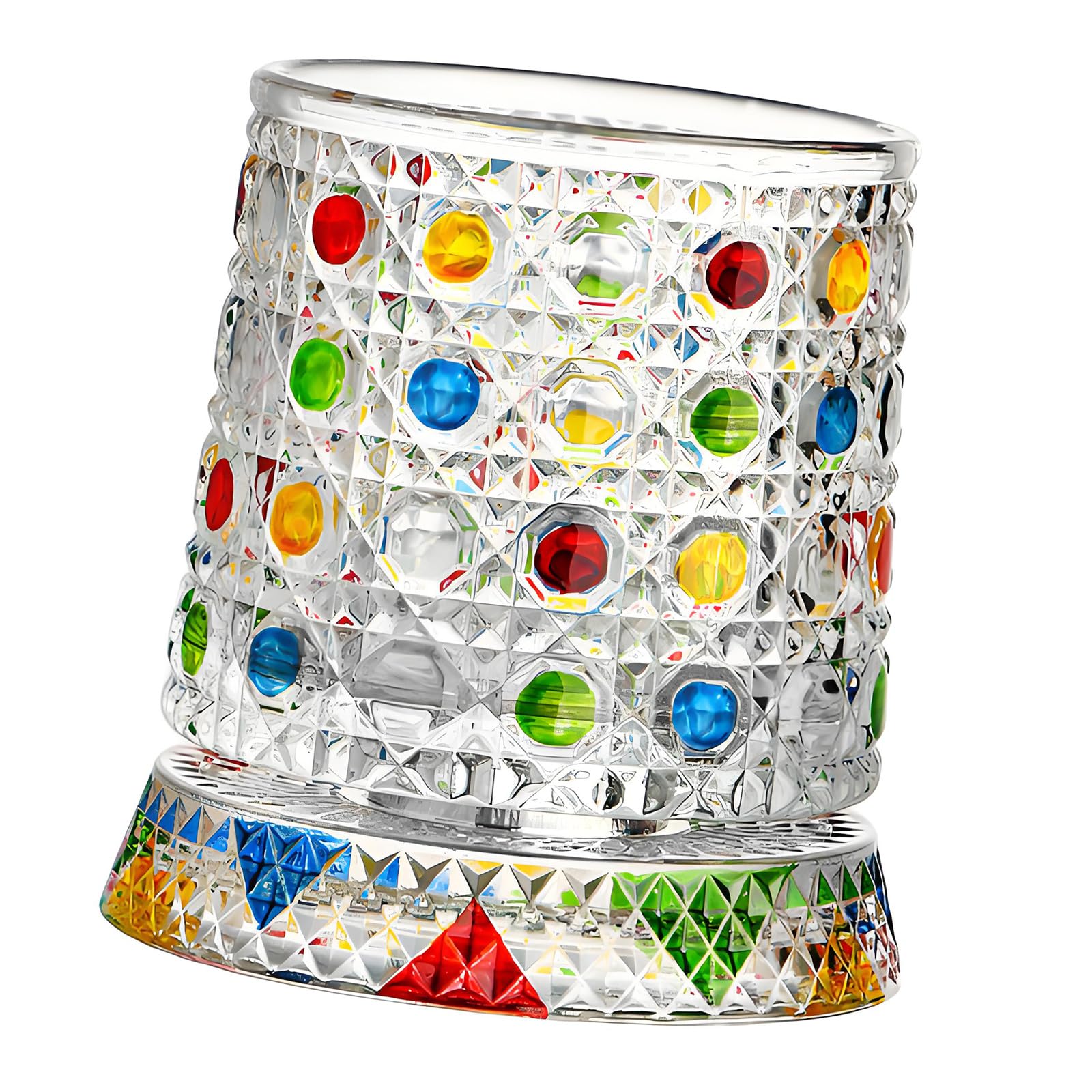 Hsyzygian Rotating Whiskeys Glasses Drinkware Decorative Drinking Cup with 360 Degree Swivels Base for Cocktail Party Drinking Decorative Cup with Degree Swivels Base