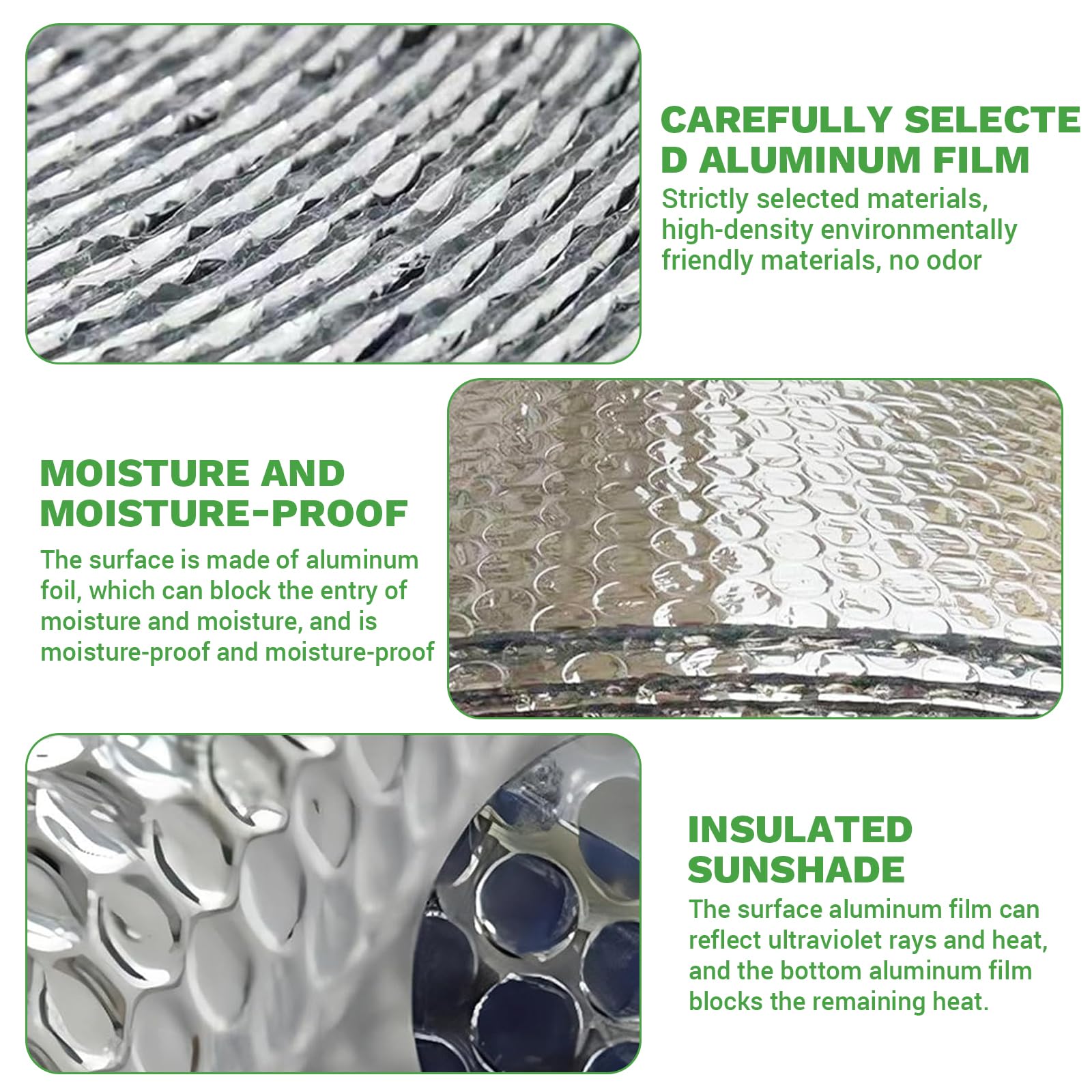 Heizkörper Reflexionsfolie, 5mx60cm Isolierfolie Dämmfolie Isolierung Hinter Heizkörper Heizkörperfolie Alu-Luftpolsterfolie Heizungsfolie für Fahrzeuge Dächer Fenster Rohre