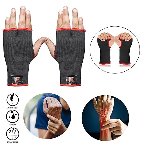 Miniatura 3 de Guantes interiores elásticos de boxeo, MMA, puño, nudillos, soporte de mano, artes marciales, vendajes muay thai, lesiones, dolor en las
