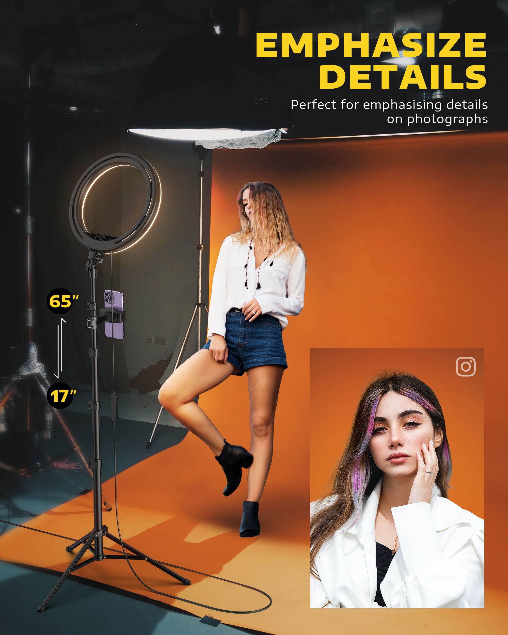 kaiess iVlogger Kit iVlogger per iPhone - Kit video Vlog compatibile con Lightning - Accessori: treppiede per telefono, supporto per telefono, luce LED e microfono Shotgun - per YouTube Starter Kit