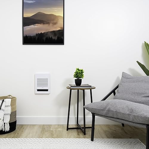 Miniatura 8 de Stelpro Sonoma - Calentador de ventilador de pared – 1500 W / 240 V (1125 W / 208 V) – 12 3/8 pulgadas de alto x 9 1/16 pulgadas de ancho – Diseño