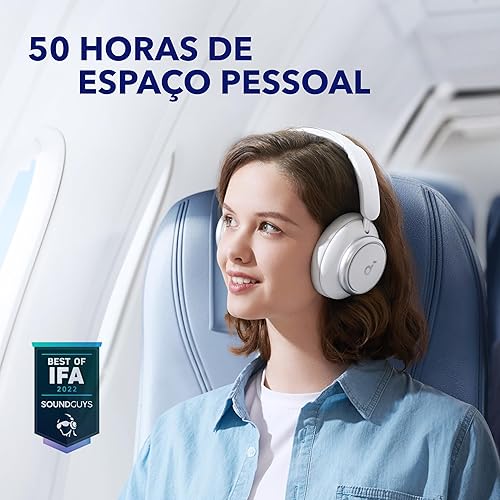 Vista 15 de Soundcore by Anker Space Q45 Auriculares adaptativos con cancelación de ruido activa, reducen el ruido hasta en un 98%, tiempo de reproducción de 50