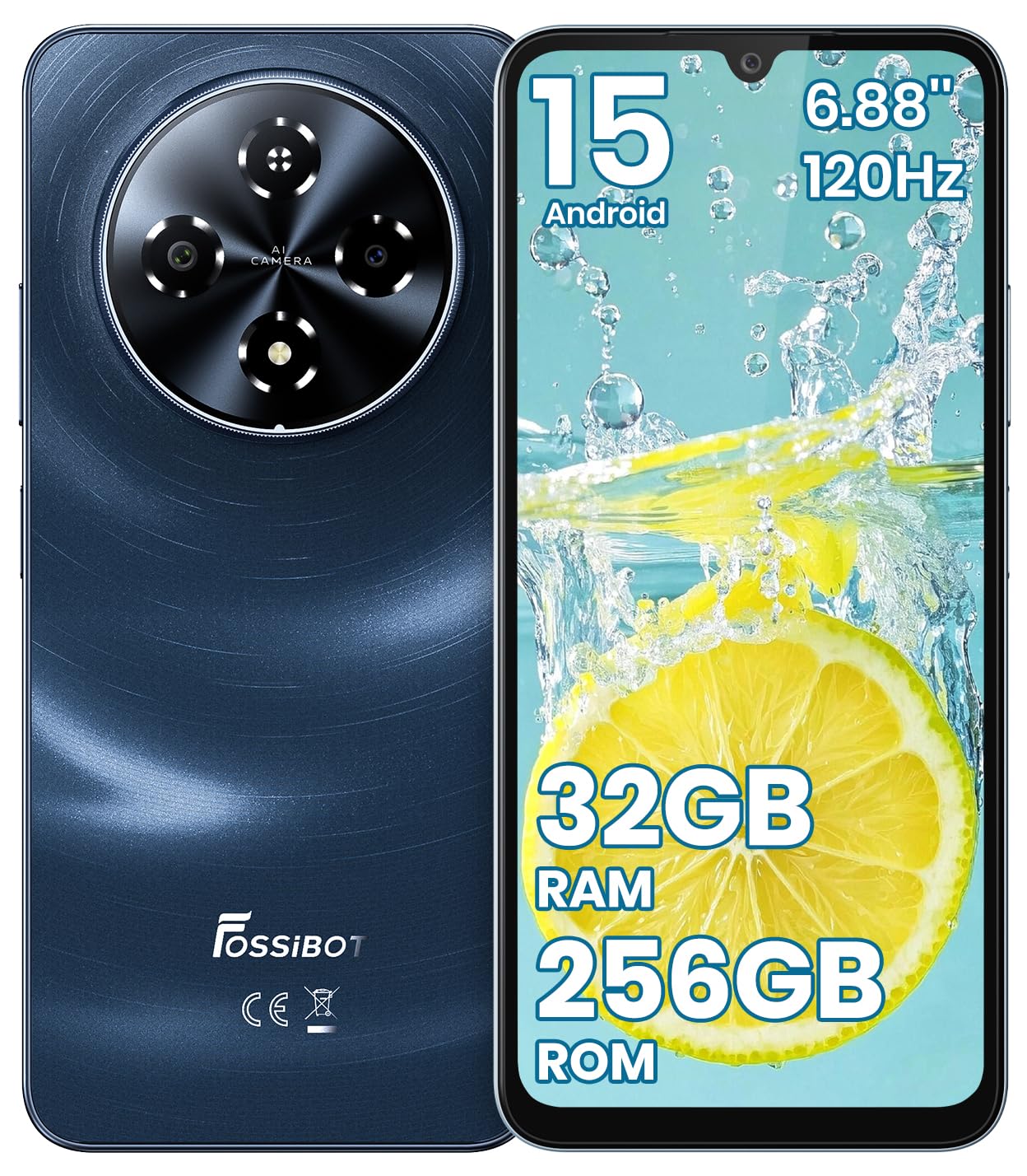 Amazon | FOSSiBOT S5 Pro SIMフリー スマホ 本体 32GB RAM+256GB ROM