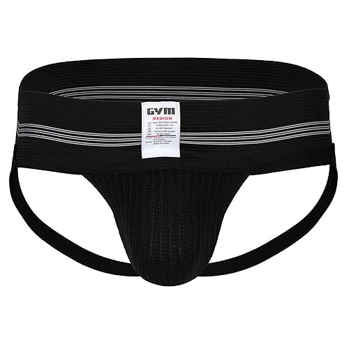 GYM mens 3" Wide Band Classic Athletic Supporter - X-Large - Black