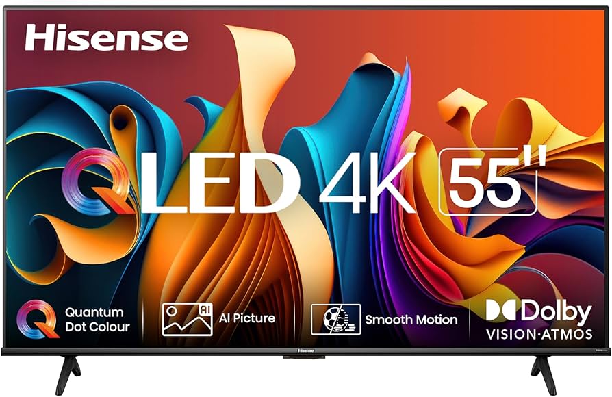 Hisense 55QD6N-55 QLED 4K UHD Google TV with 4K AI Upscaler, AI