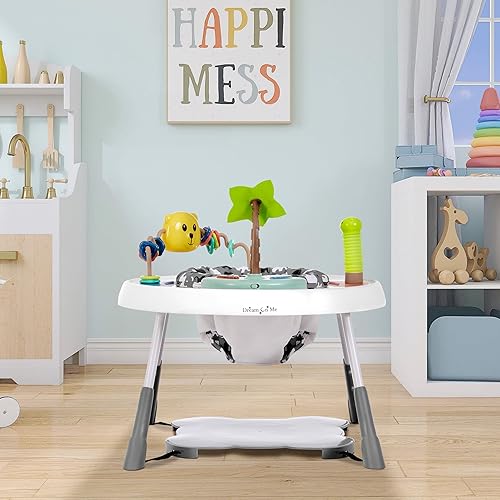 Miniatura 2 de Dream On Me Curio Sit N Seek - Centro de actividades para bebés en gris, centro de actividades 2 en 1 y mesa de juego con 3 juguetes desmontables y