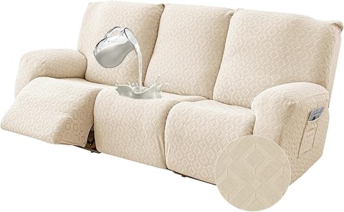 Vista 42 de Gennia Funda Impermeable para Sofá Reclinable, Fundas Elásticas para Sofá Reclinable con Bolsillos, Fundas Lavables para Sillón Reclinable Lazy Boy