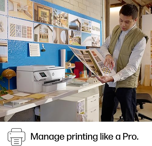 Miniatura 13 de HP OfficeJet Pro 9720e Impresora inalámbrica de formato ancho todo en uno de inyección de tinta a color, imprime, escanea, copia, ADF, impresión a