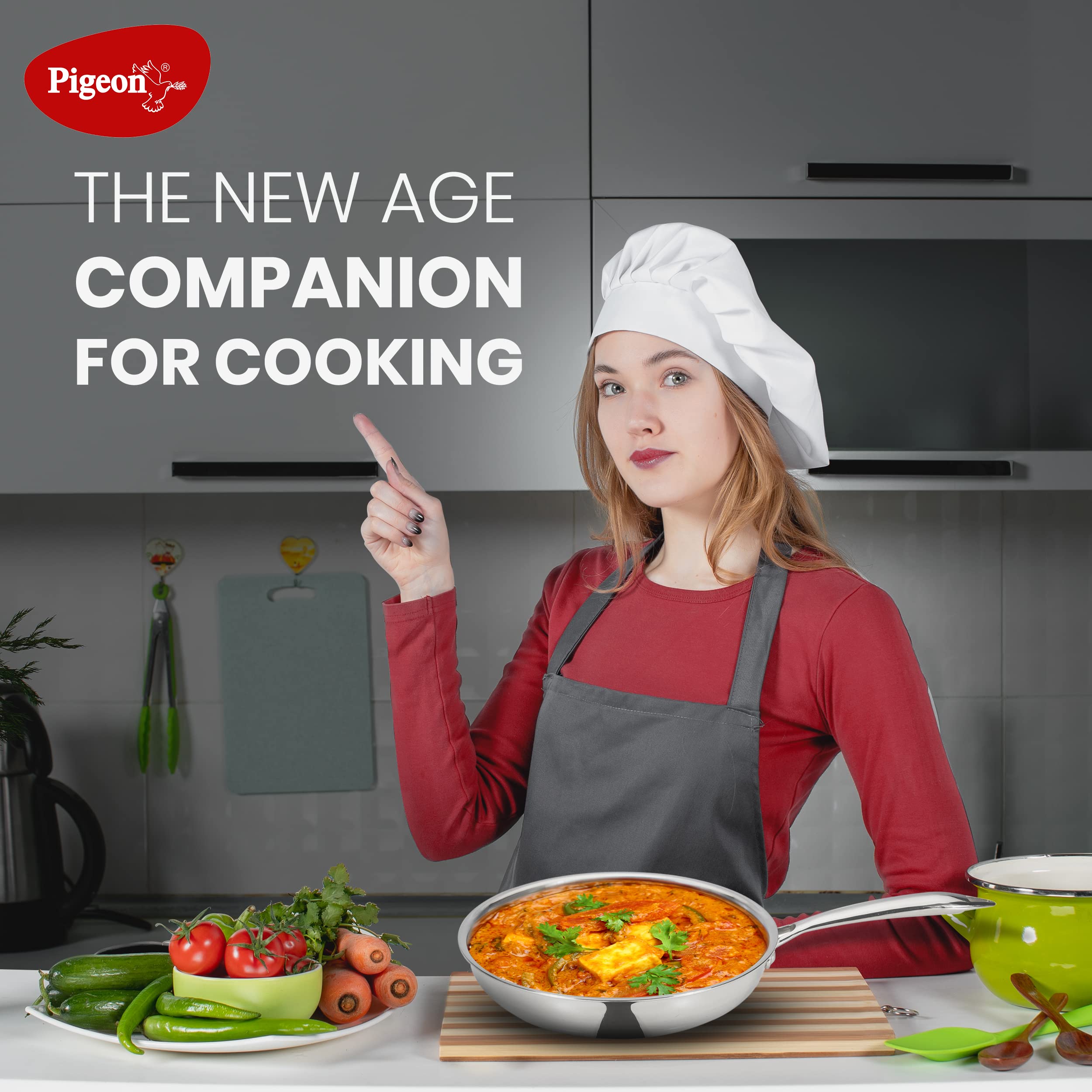 Pigeon Elite Stainless Steel Fry Pan -6