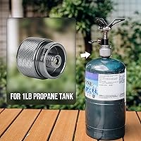 Vista 5 de ONLYFIRE OUTDOOR LIVING Adaptador de estufa de campamento, convertidor de estufa de mochilero, 16 onzas, 1 libra, entrada de tanque pequeño