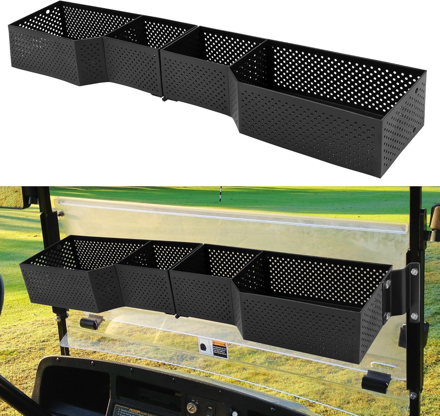 JY PERFORMANCE Golf Cart Front Inner Basket Compatible with EZGO TXT & RXV, Club Car DS & Precedent Golf Cart Storage Tray