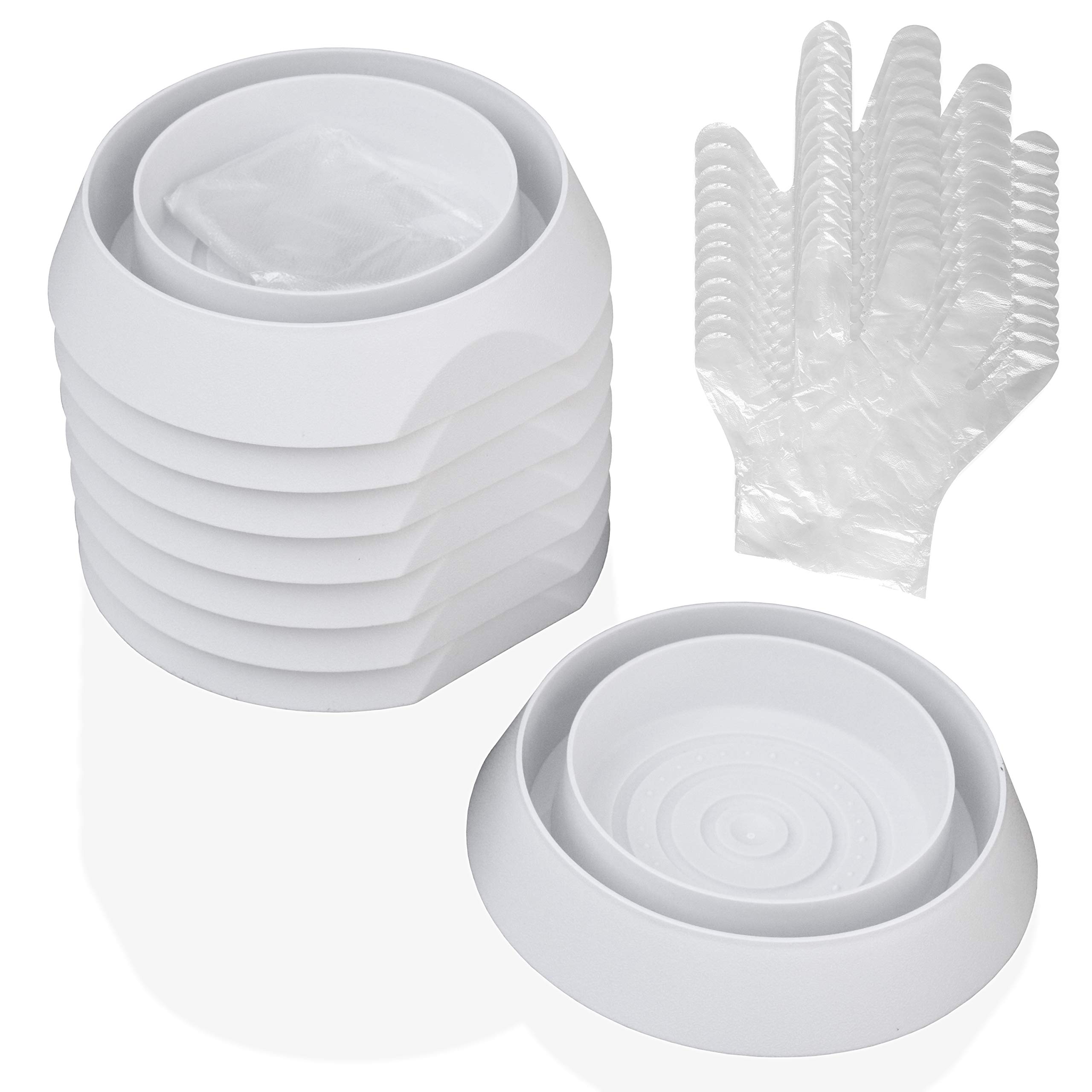 Katai - 8-Pack Bed Bug Trap Interceptors - Indoor White Bedbug & Insect Detector Traps for Funiture Legs