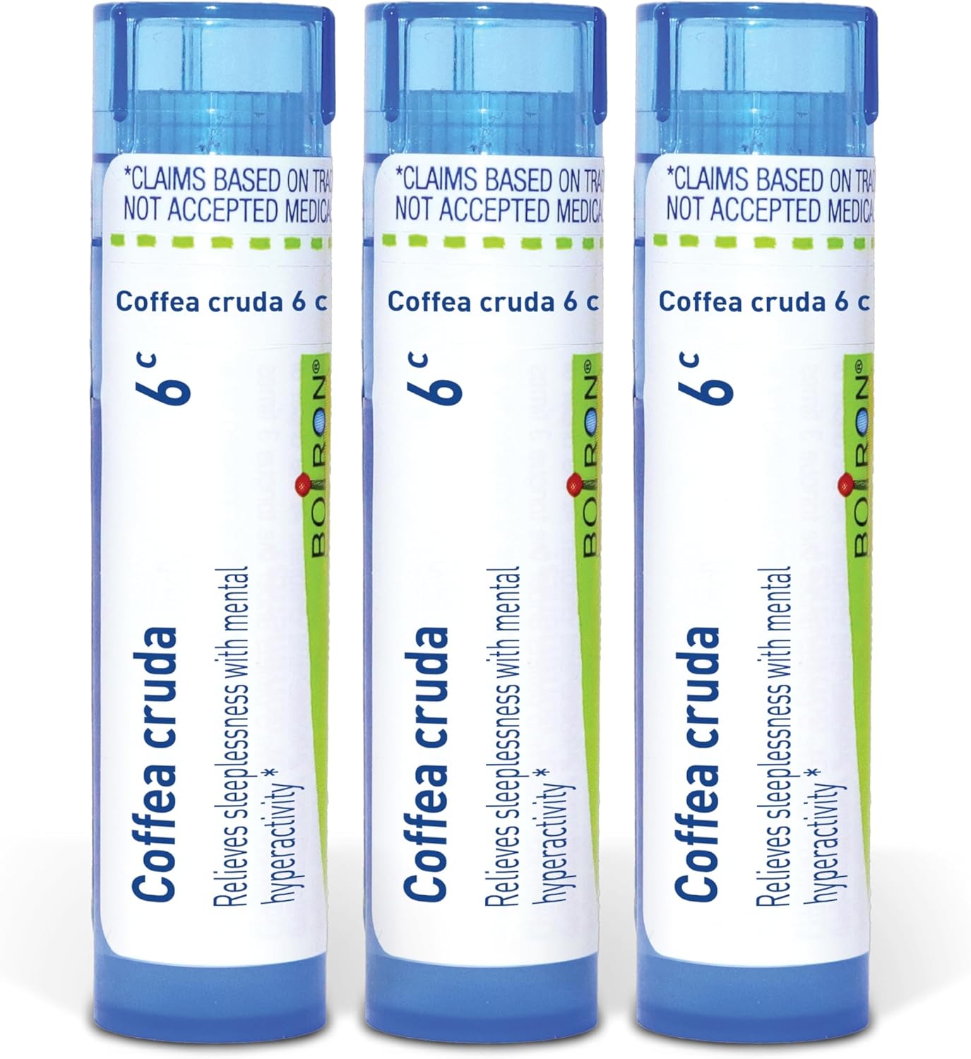 Boiron Coffea Cruda 6c Homeopathic Medicine for Sleeplessness with Mental hyperactivity - Pack of 3 (240 Pellets)