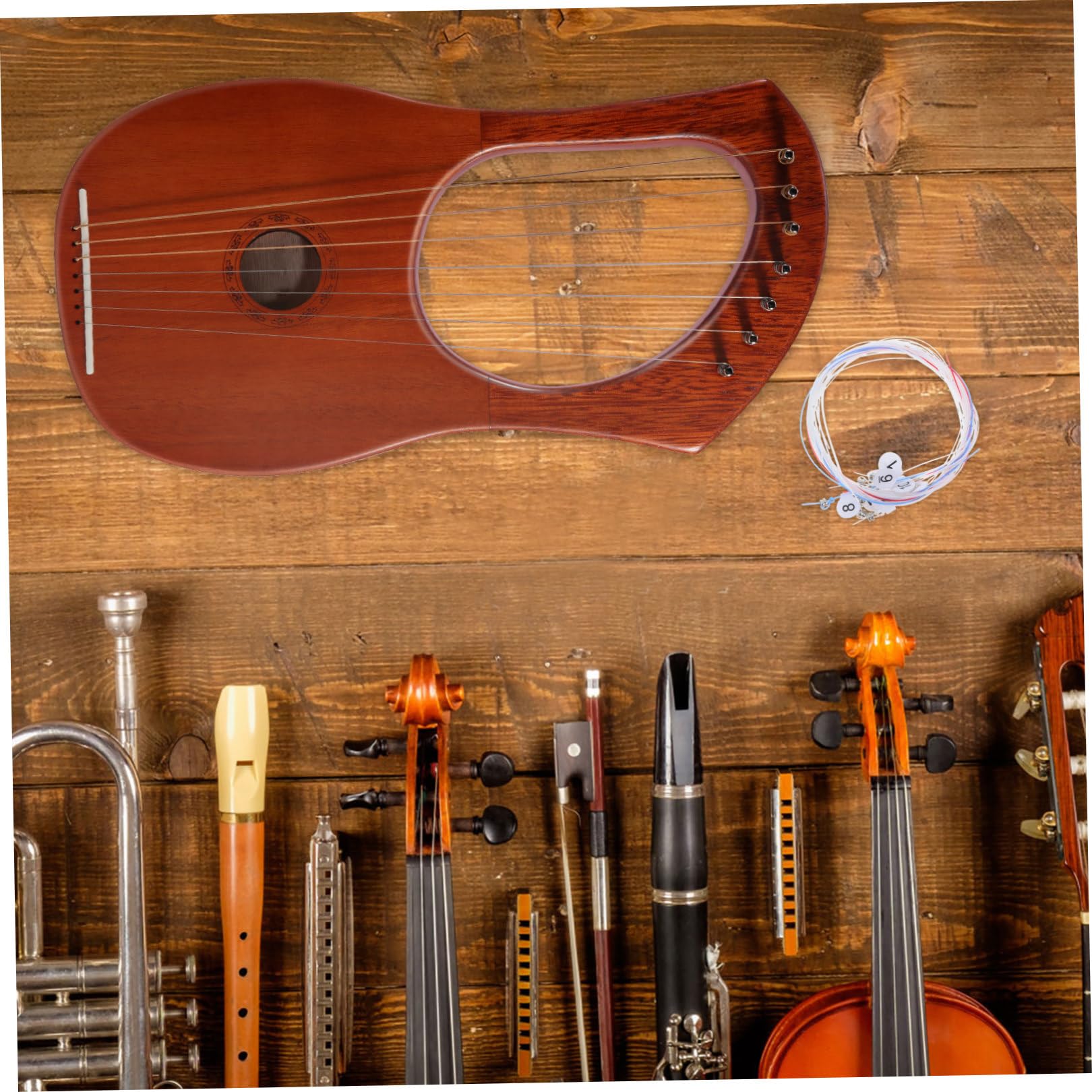 BESTonZON 5juegos Cuerdas De Arpa De Nylon Para Reemplazo De Cuerdas Prácticas y Duraderas Accesorios Para Instrumentos Musicales Para Aprendices y Músicos