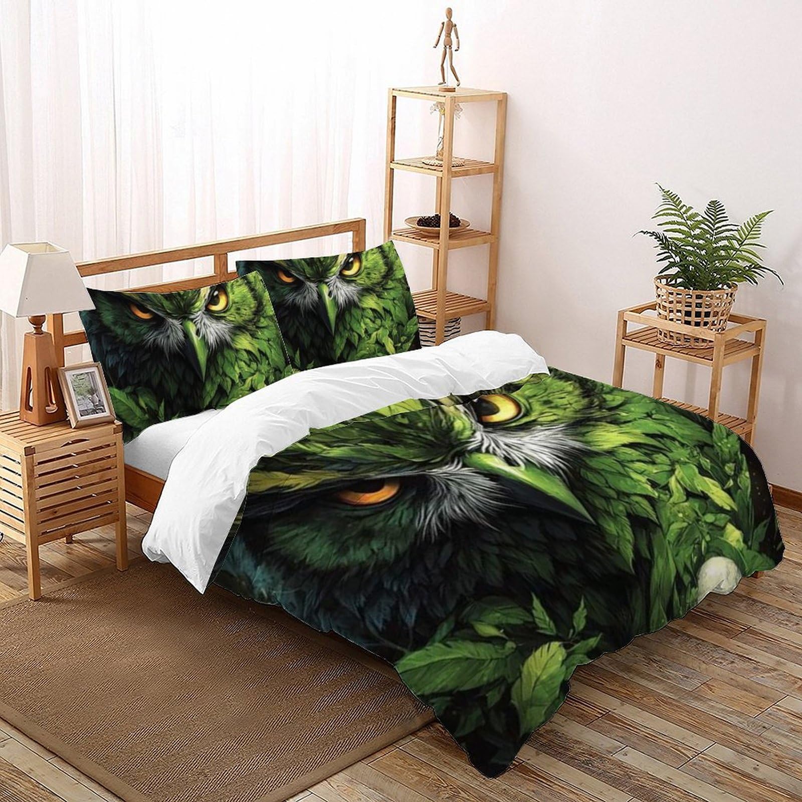 Housse de couette King 220x240 animaux imprimé 3D parure lit microfibre taies d'oreiller garçon