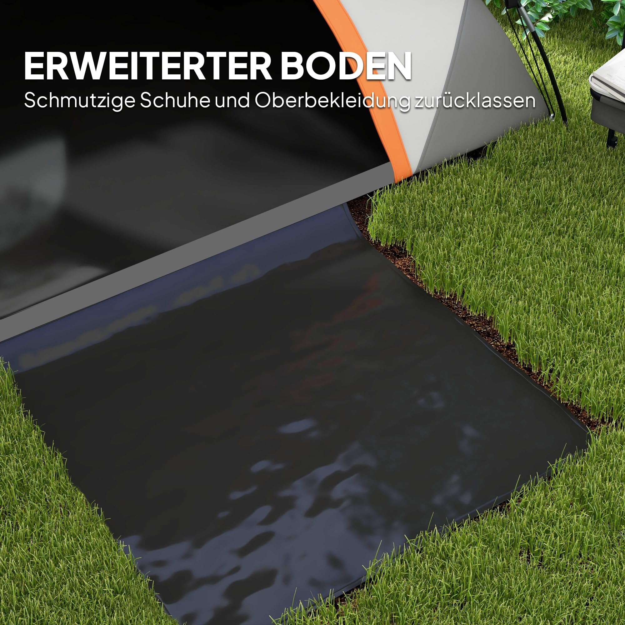 Outsunny Kuppelzelt für 2 Personen Leicht Wasserdicht Familienzelt | Mit Tür&Fenster, Packtasche, Haken, Stabil Campingzelt mit 3000mm Wassersäule, Zelt für Camping Reise Trekking Garten