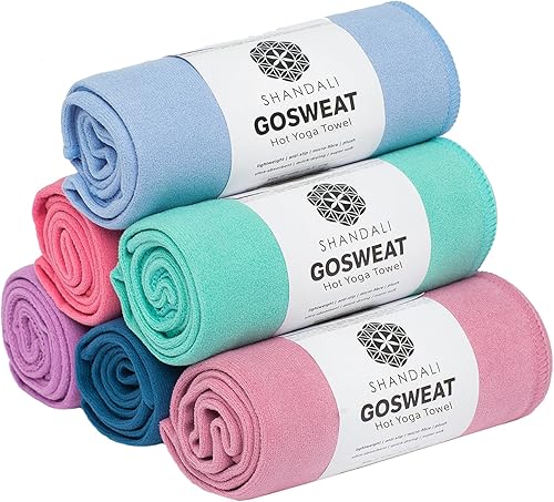 Miniatura 8 de GoSweat - Toalla de yoga antideslizante de Shandali con microfibra de gamuza suave súper absorbente en muchos colores, para pilates de Bikram y
