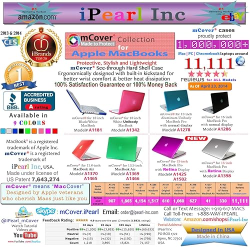 Miniatura 6 de mCover iPearl - Carcasa rígida con cubierta de teclado para MacBook Pro de aluminio modelo A1286 de 15 pulgadas teclas negras pantalla regular