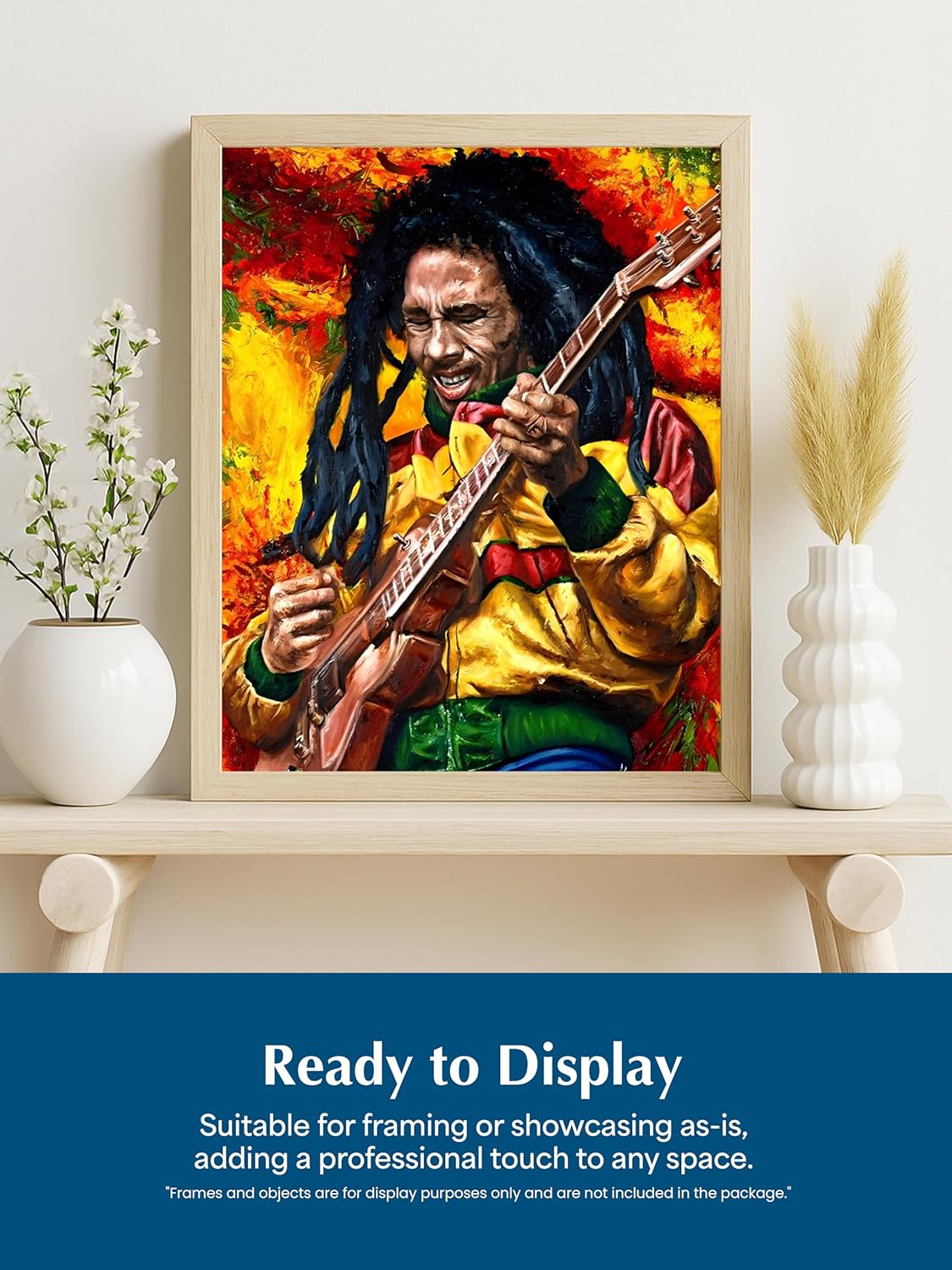 Inspired Wall Art Print – 8x10 Unframed Abstract Music Poster – Bold Colorful Guitarist Painting for Bedroom, Living Room, Dorm, Studio, or Bar – Vibrant Artwork Gift for Music Lovers