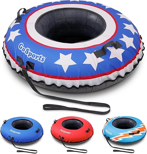 Miniatura 15 de GoSports Tubo de nieve de invierno resistente de 44 pulgadas con cubierta de lona de alta calidad, trineo de grado comercial, elige tu