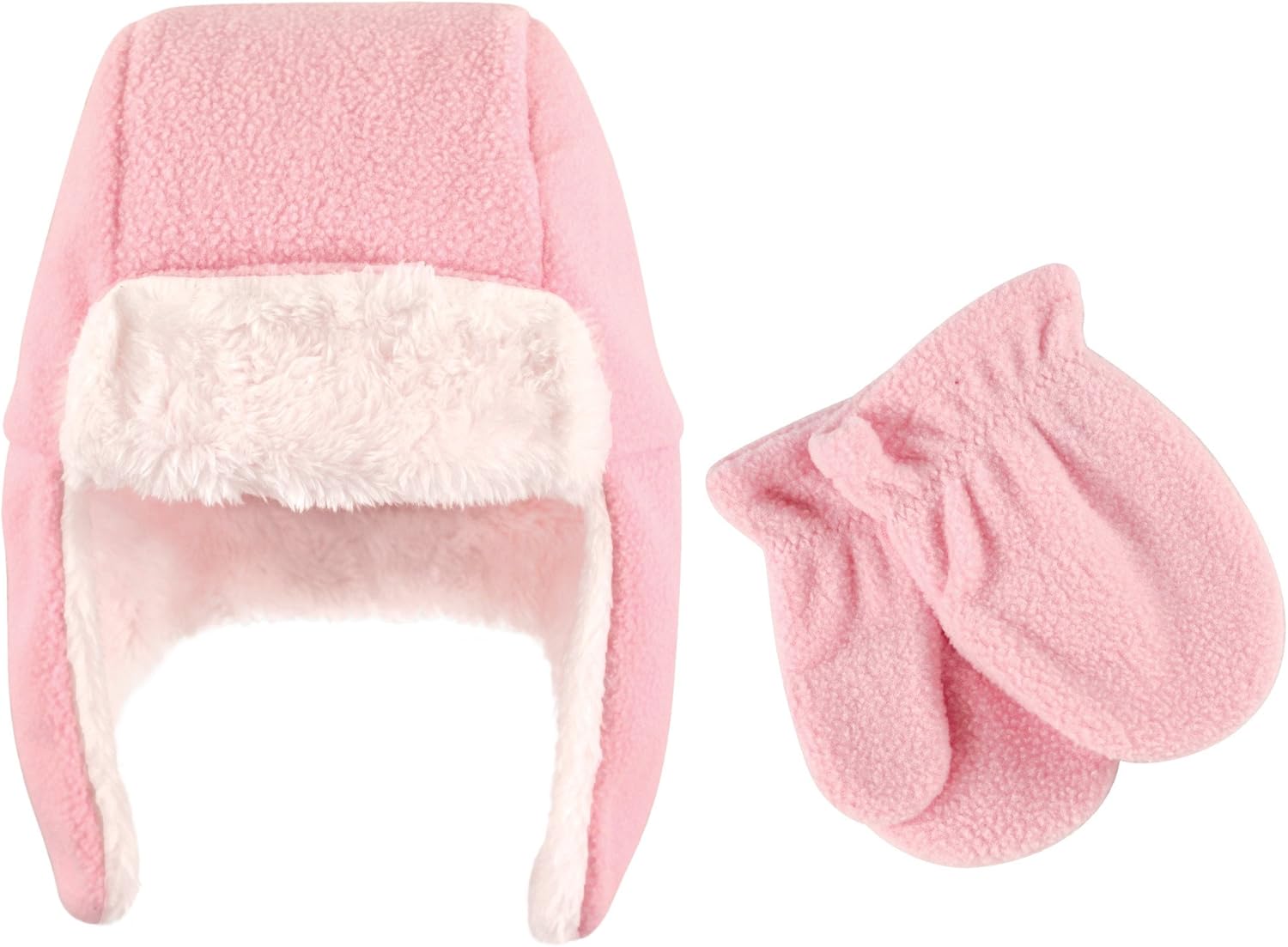 Hudson Baby Unisex Fleece Trapper Hat and Mitten Set