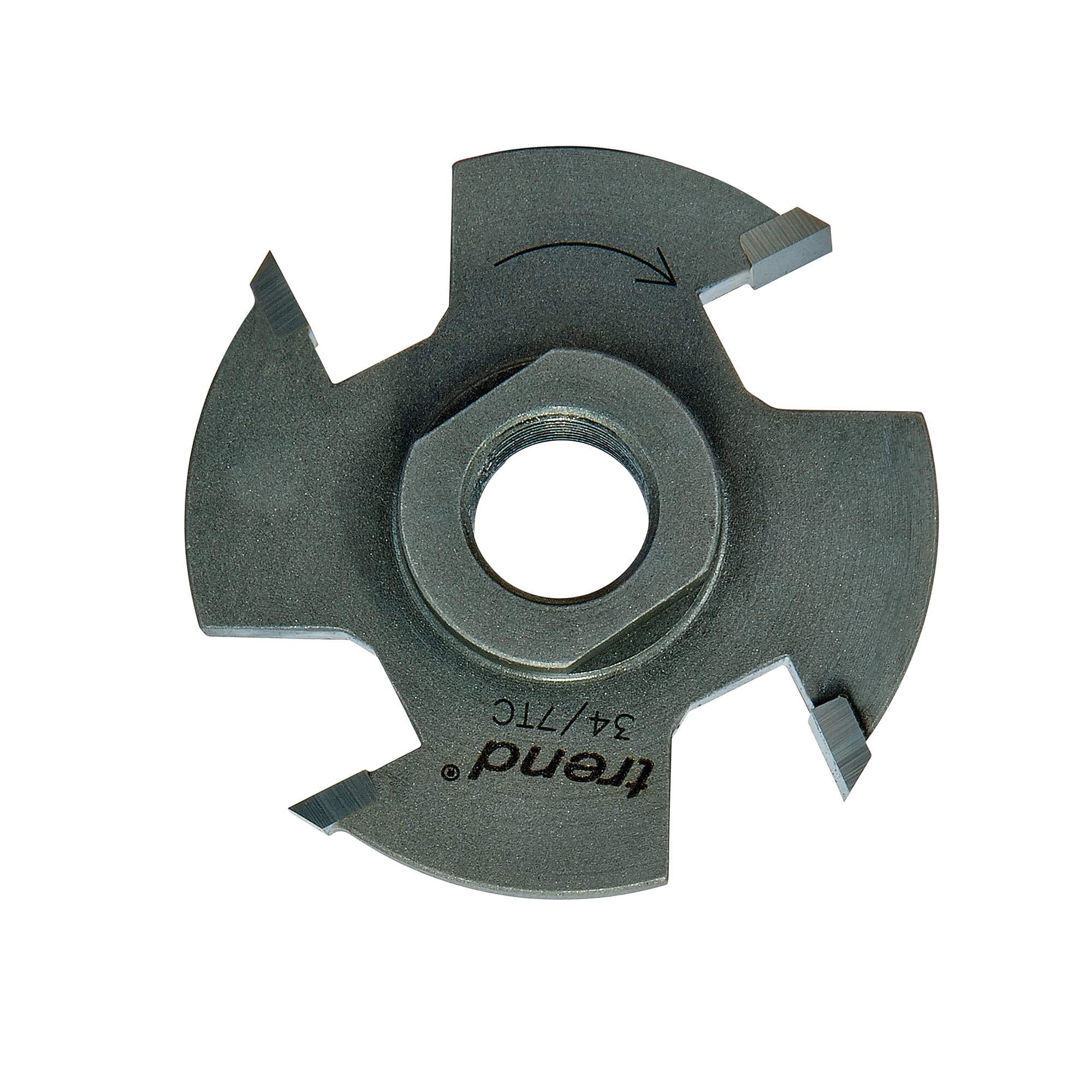 Trend Professional Slotter 2.5mm Kerf M12mm Bore Router Cutter, M12 Threaded, 34/9TC - Image 2