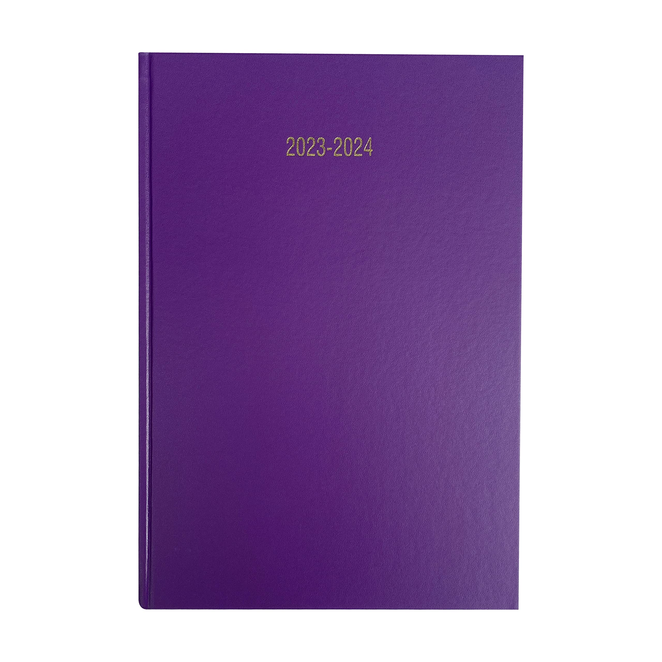 Precious 2025-2026 A4 Day to a Page Academic Diary Hard Back case Bound mid Year Diary Student Teacher Planner Organiser (Purple)