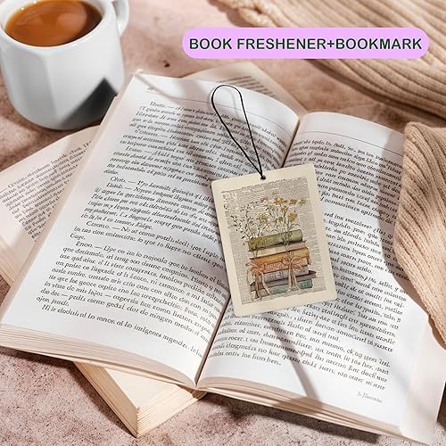 Miniatura 5 de Ambientador de coche bibliotecario para amantes de los libros, sala de lectura, sala de lectura, rincón, biblioteca, ambientador colgante de 3