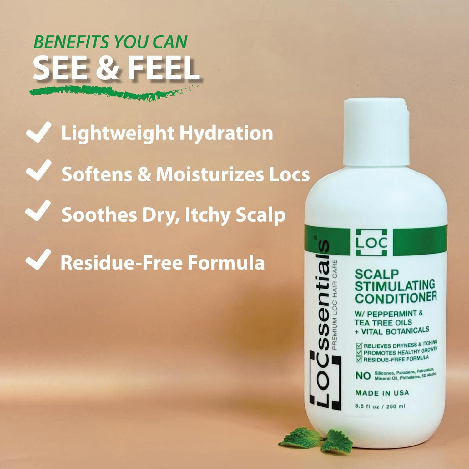 Shampoo & Conditioner Set for Locs, Braids, Twists, Dreads, Interlocks, Microlocs, Dreadlocks, Faux Locs Crochet Hair – with Peppermint & Tea Tree Oils