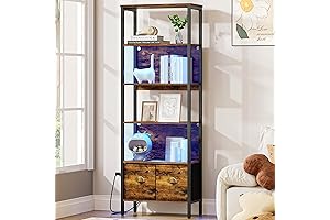 Hue Stand Shelves LED: Illuminate Your Living Space with Rustic Charm