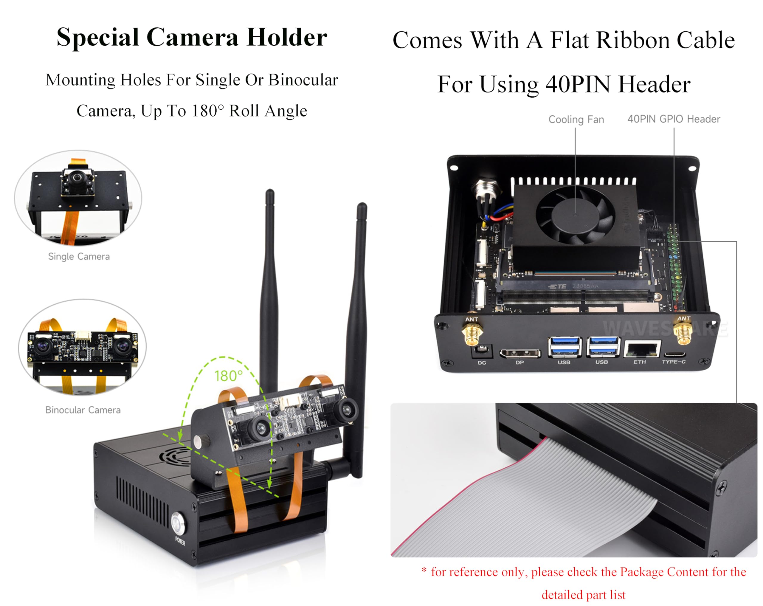 Amazon.co.jp: Jetson Orin用アルミニウム合金ケース、カメラホルダー