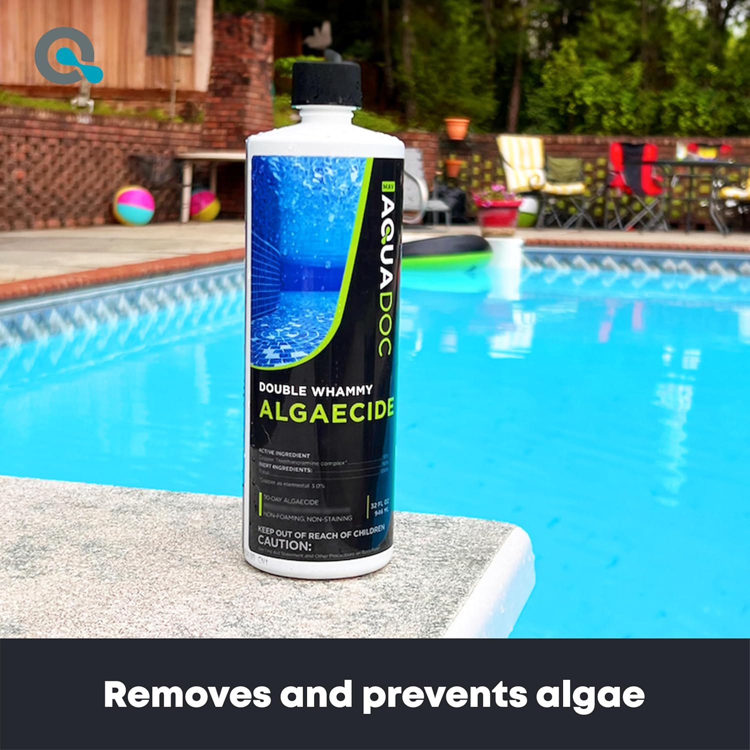 Copper Pool Algaecide for Swimming Pool - 90 Day Algaecide for Inground Pool to Prevent and Remove Pool Algae - Super Algaecide for Pool Opening - AquaDoc 32oz - Image 2