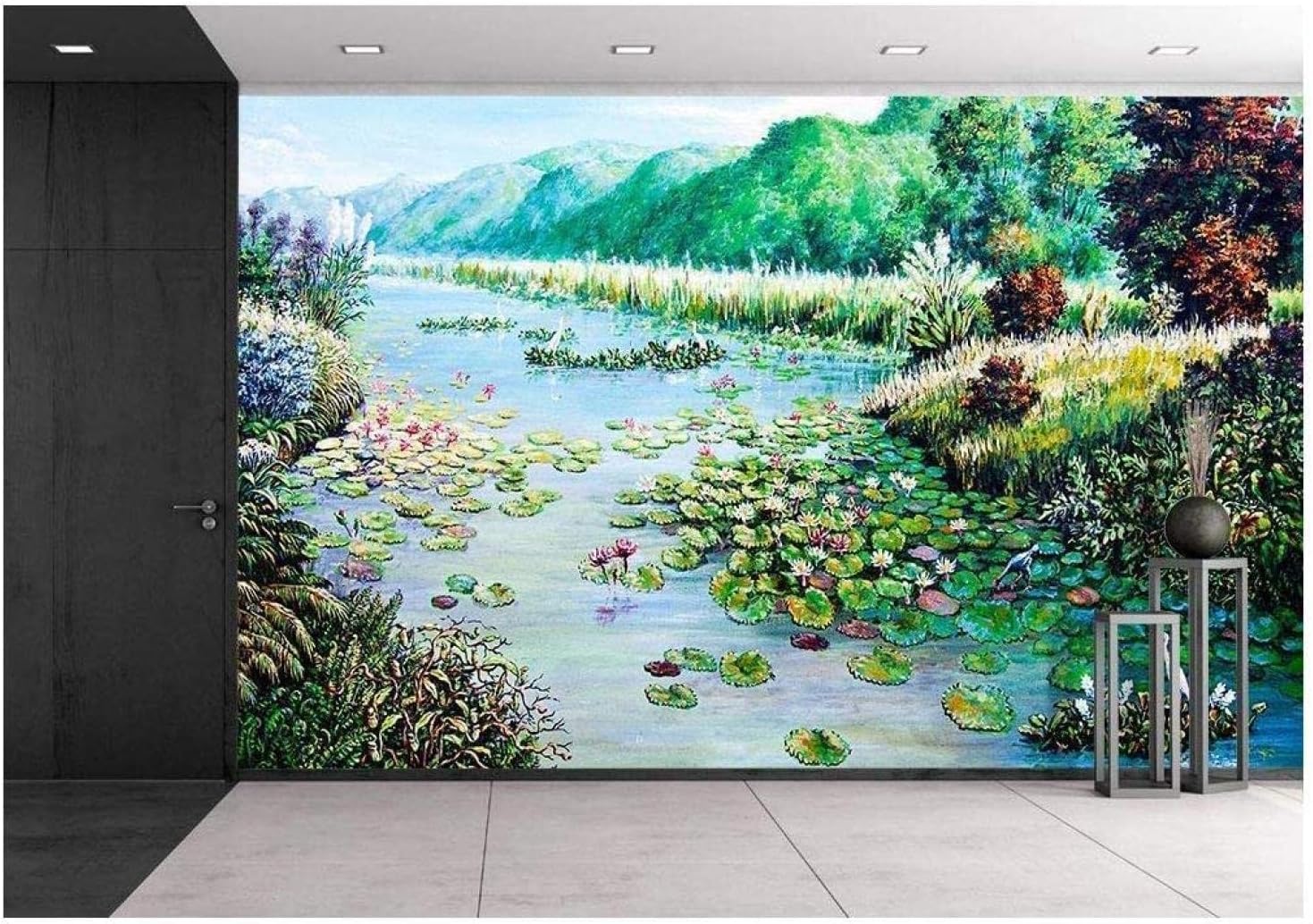 Fond d'écran mural auto-adhésif pour rénover facilement un mur TV